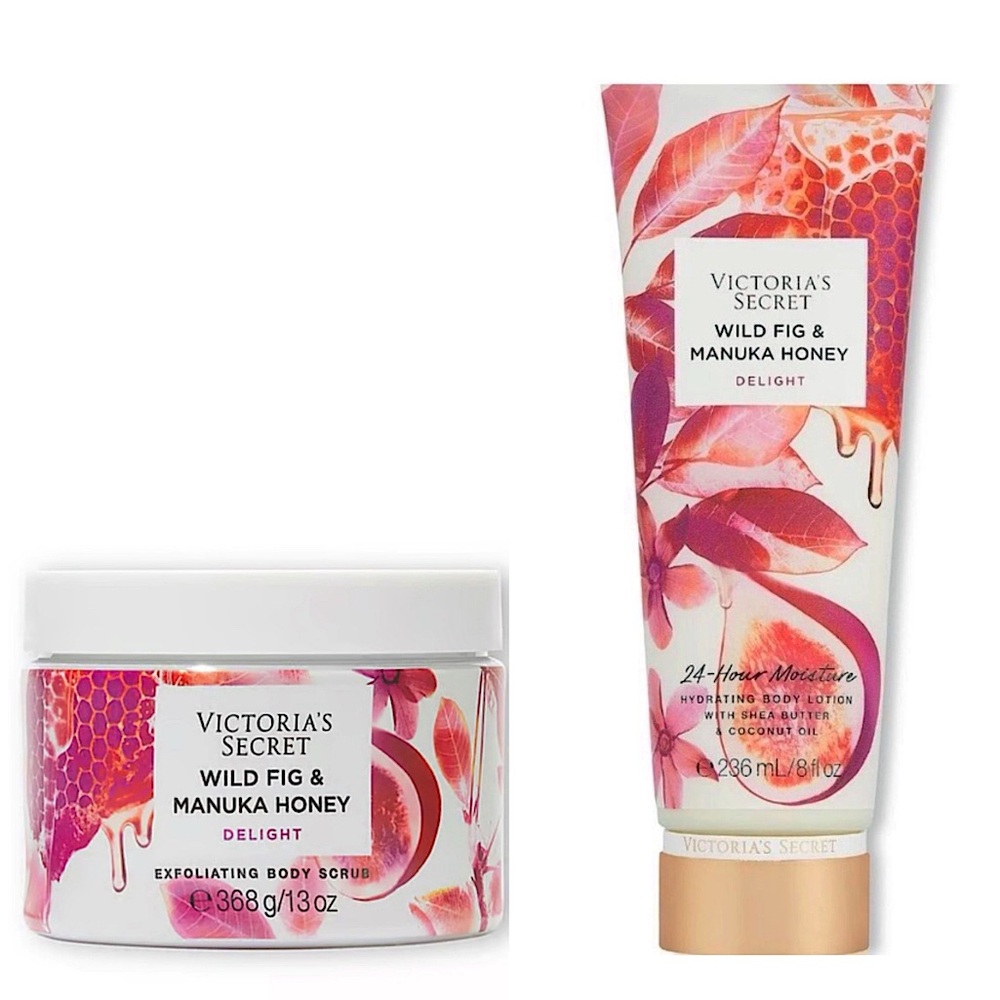 NWT Victoria's Secret VS Wild Fig & Manuka Honey Scrub & Lotion Set